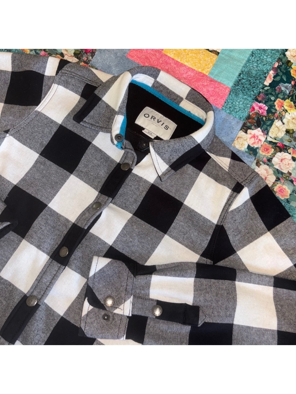 Orvis Classic Collection Woman’s Med Fleece Buffalo Checkered Shirt Jacket